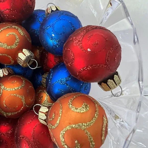 Vintage Glass Mini Christmas Ornaments – 3 Sets (45 Pieces) Collectible - Picture 2 of 14